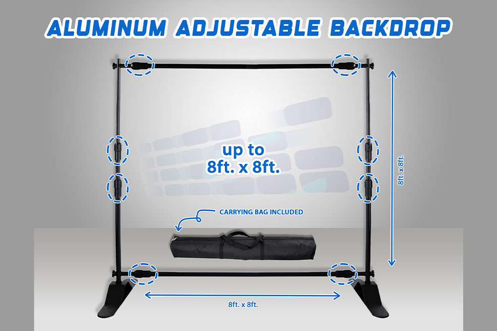 Adjustable Aluminum Backdrop