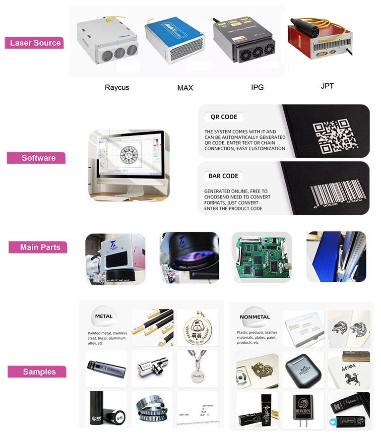 YIZHOU F300 CNC fiber laser marking machine for metal and non-metal